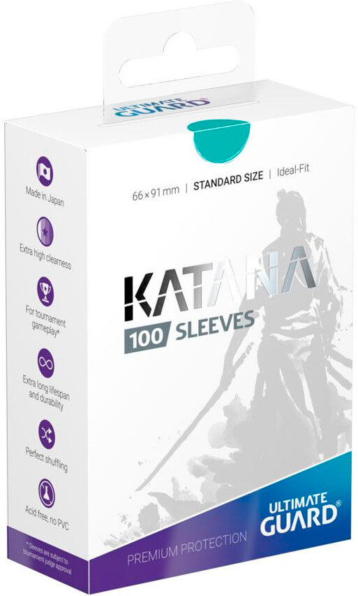 Sleeves Katana Turkis 100 stk 66x91 Ultimate Guard Kortbeskytter/DeckProtect