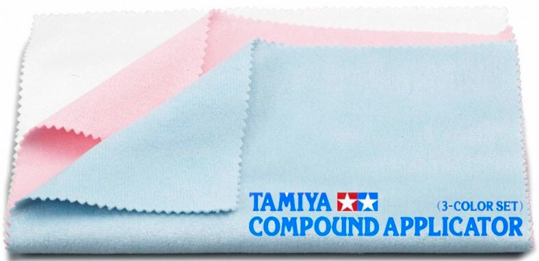 Tamiya Compound Applicator - 3 Color Set Spesial Poleringskluter - uten sømmer