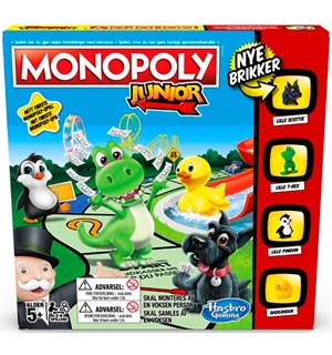 Monopoly Junior Brettspill - Norsk Ny 2019 Utgave! 