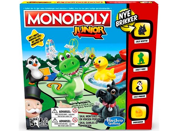 Monopoly Junior Brettspill - Norsk Ny 2019 Utgave!