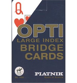 Opti Kortstokk for svaksynte - Blå Perfekt til Bridge og andre kortspill 
