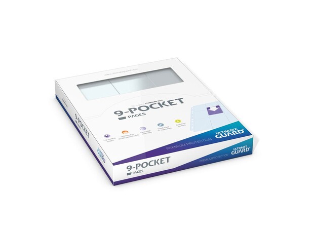 Pages 9-pocket x100 Klar Ultimate Guard Plastlommer 