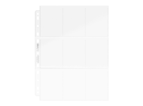 Pages 9-pocket x100 Klar Ultimate Guard Plastlommer 
