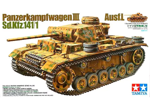Panzerkampfwagen III Ausf.L Sd.Kfz141/1 Tamiya 1:35 Byggesett