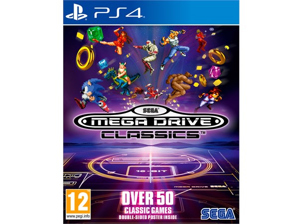 Sega Mega Drive Classics PS4 Inkluderer dobbeltsidig plakat
