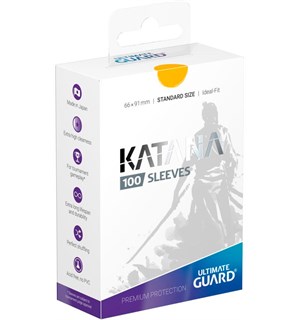 Sleeves Katana Gul 100 stk 66x91 Ultimate Guard Kortbeskytter/DeckProtect 