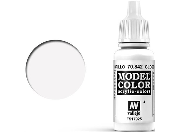Vallejo Akryl Model Color Gloss White Tilsvarer X-2 / 4696AP