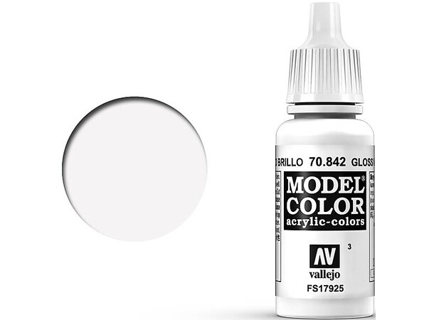 Vallejo Model Color Gloss White 17ml Tilsvarer 4696AP
