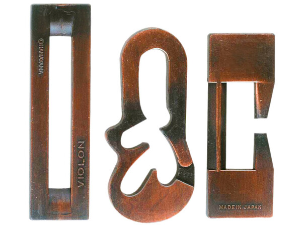 Cast Puzzle 3/6 Violon Hjärngympa metall Svårighetsgrad 3/6 