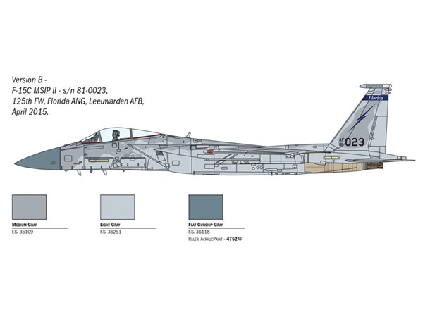 F-15C Eagle Italeri 1:72 Byggesett
