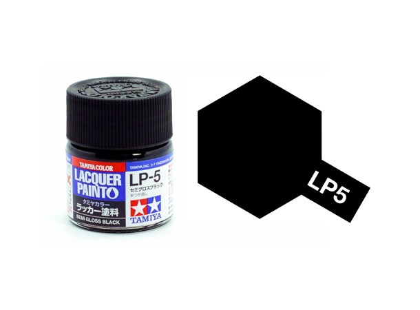 Lakkmaling LP-5 Semi Gloss Black Tamiya 82105 - 10ml