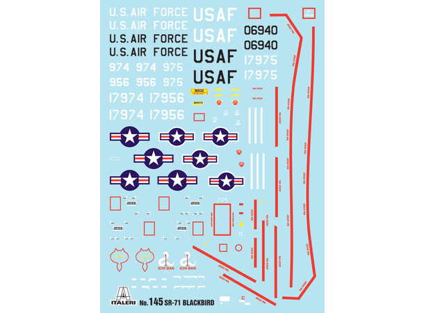 Lockheed SR-71 Blackbird with Drone Italeri 1:72 Byggesett 
