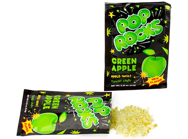 Pop Rocks med Eplesmak Green Apple Det originale bruspulveret!