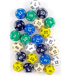 RPG Dice D12 Terning - 1 stk Tilfeldig farge