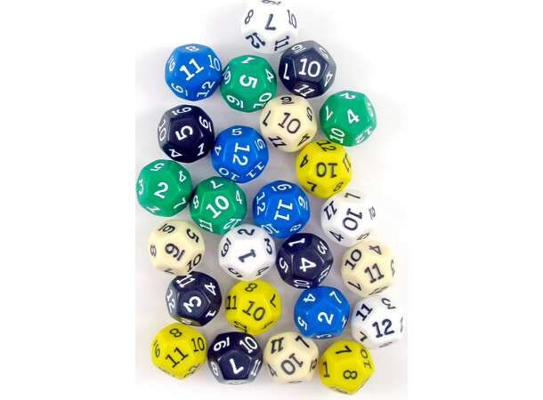 RPG Dice D12 Tärning - 1 st Slumpmässig färg 