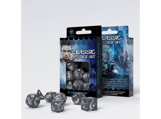 RPG Dice Set Smokey 7 st Tärningsset för rollspel 