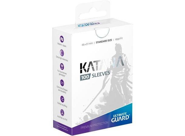Sleeves Katana Vit 100 st 66x91 Ultimate Guard Kortskydd/DeckProtect 