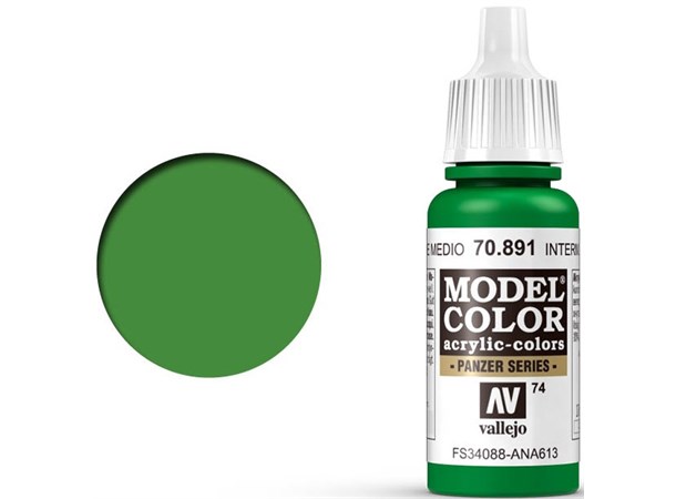 Vallejo Akryl Model Color Interm. Green Tilsvarer Italeri 4770AP / Tamiya XF-71