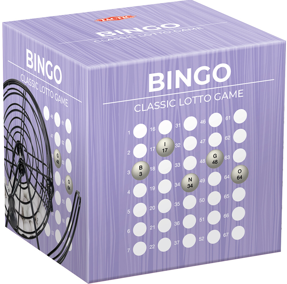 Bingo Spill Komplett Med metallbur, brett og blokker