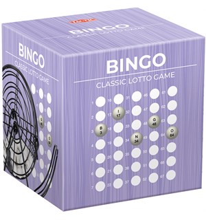 Bingo Spill Komplett Med metallbur, brett og blokker 