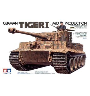 German Tiger I Mid Production Tamiya 1:35 Byggesett 