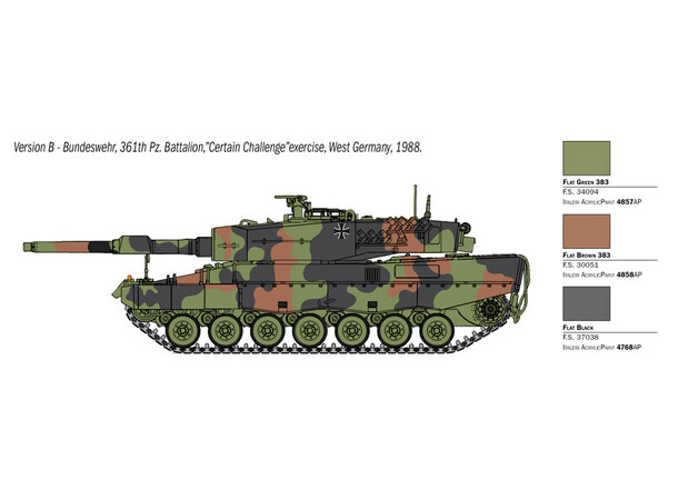 Leopard 2A4 Italeri 1:35 Byggesett 