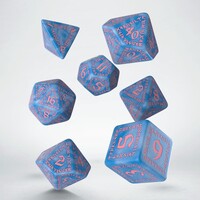 RPG Dice Set Runic Blue/Pink 7 st Tärningsset för rollspel