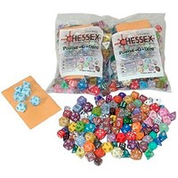 RPG Terninger Assortert 100 stk Pound O Dice D4,D6,D8,D10,D12, D20