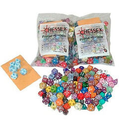 RPG Terninger Assortert ca100 stk Pound O Dice D4,D6,D8,D10,D12, D20