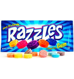 Razzles Den originale 40 g. Først er det snop - så er det tyggegummi 