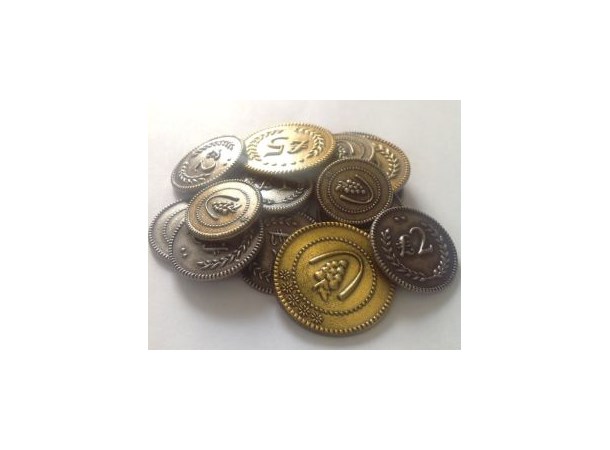 Viticulture Metal Lira Coins - 72 stk