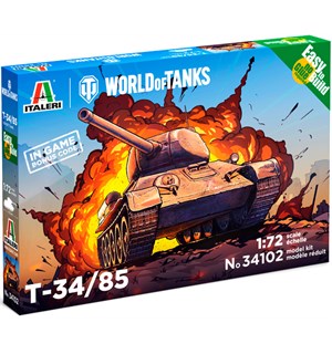 World of Tanks T-34/85 - Easy to Build Italeri 1:72 Byggesett 