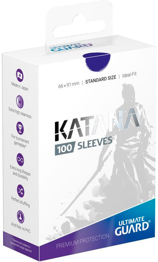 Sleeves Katana Blå 100 stk 66x91 Ultimate Guard Kortbeskytter/DeckProtect