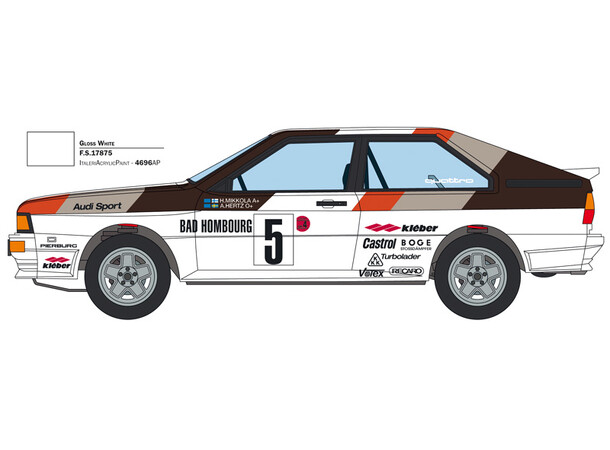 Audi Quattro Rally Italeri 1:24 Byggsats 