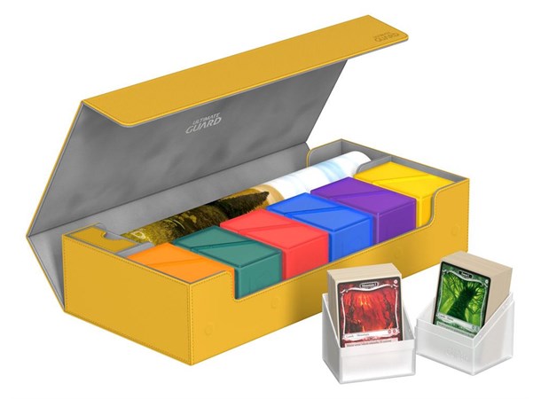 CardBox Superhive 550++ Amber Xenoskin 550 kort samleboks 407x200x90