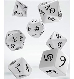 RPG Dice Set White Terninger til rollespill - 7 stk