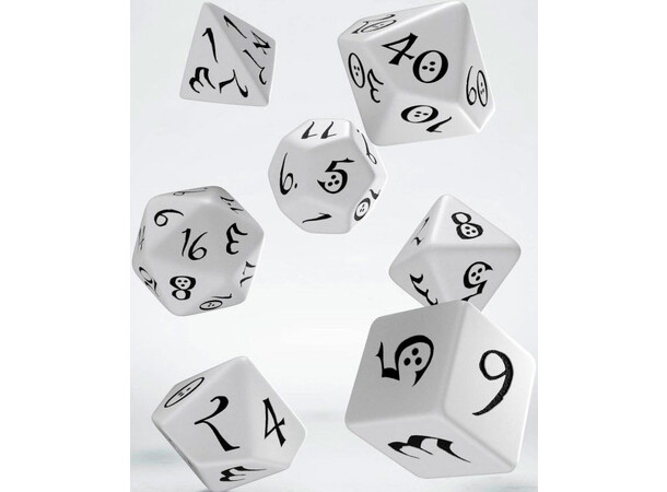 RPG Dice Set White Tärningsset för rollspel 