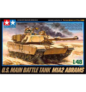US Main Battle Tank M1A2 Abrams Tamiya 1:48 Byggesett 