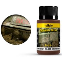 Vallejo Mud Splash Mud Brown - 40ml Weathering Effects - Acrylic