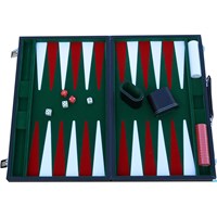 Backgammon Komplett 45 cm Vinyl Leveres i vinyl koffert