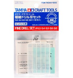 Borsett Fine Drill Set 5 bor 0,3-0,8 mm Tamiya