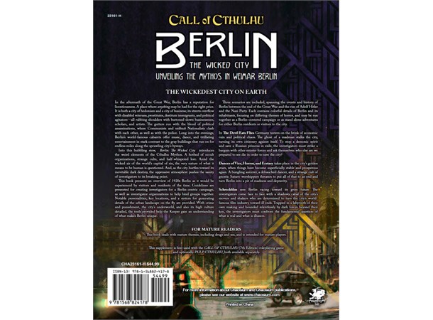 Call of Cthulhu RPG Berlin Wicked City