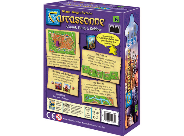 Carcassonne 6 Count King & Robber Exp Utvidelse til Carcassonne 