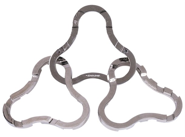 Cast Puzzle 4/6 Coaster metall Vanskelighetsgrad 4/6 Hjernetrim 