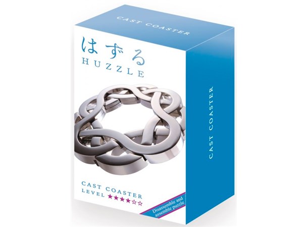 Cast Puzzle 4/6 Coaster metall Vanskelighetsgrad 4/6 Hjernetrim 