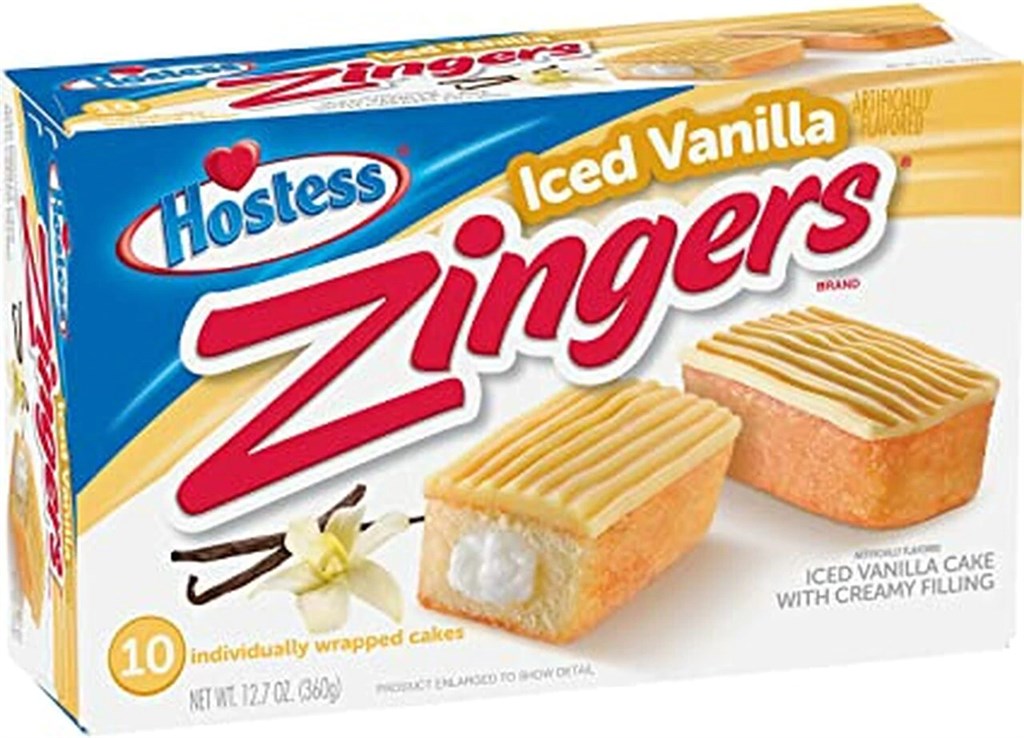 Hostess Iced Vanilla Zingers (10 stk) Gamezone.no