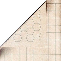 RPG Battlemat 66x60 cm - rutnät  3,8 cm 23,5x26” Vändbart rutnät sexkant 3,8 cm