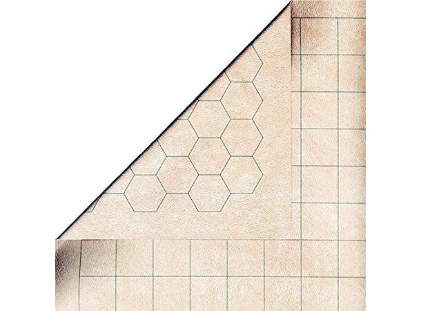 RPG Battlemat 66x60 cm - rutnät  3,8 cm 23,5x26” Vändbart rutnät sexkant 3,8 cm 