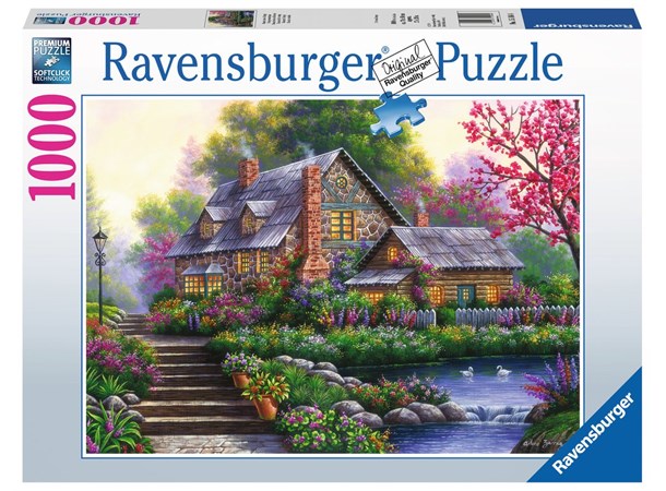 Romantic Cottage 1000 biter Puslespill Romantisk Hytte Ravensburger Puzzle