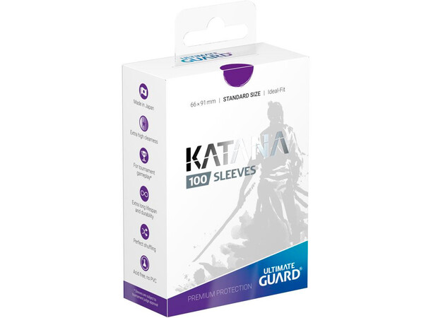 Sleeves Katana Lila 100 st 66x91 Ultimate Guard Kortskydd/DeckProtect 